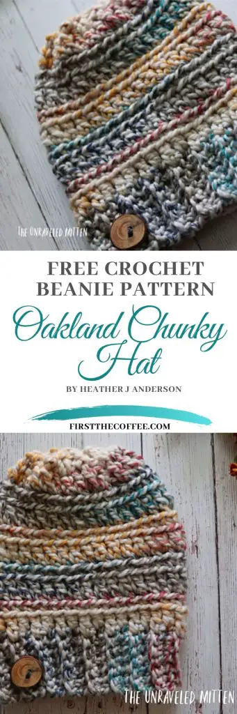 Oakland Chunky Hat on Ravelry - Free Crochet Beanie Pattern