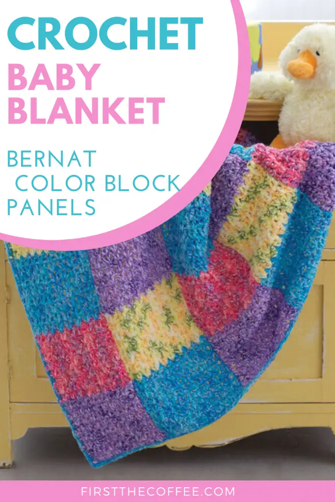 Bernat Color Block Panels Crchet Baby Blanket