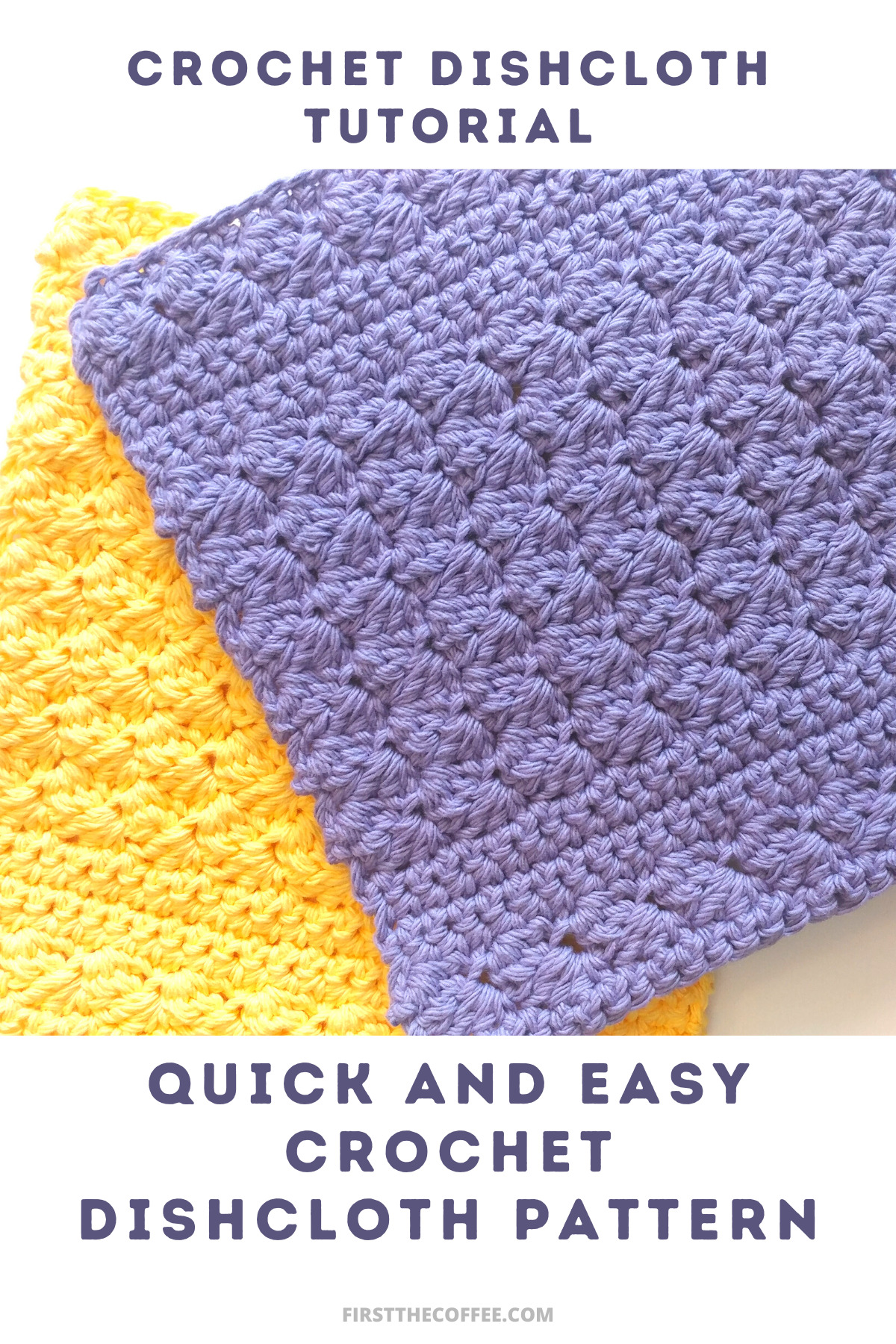 Combo Stitch Crochet Dishcloth (Easy Crochet Dishcloth Pattern)