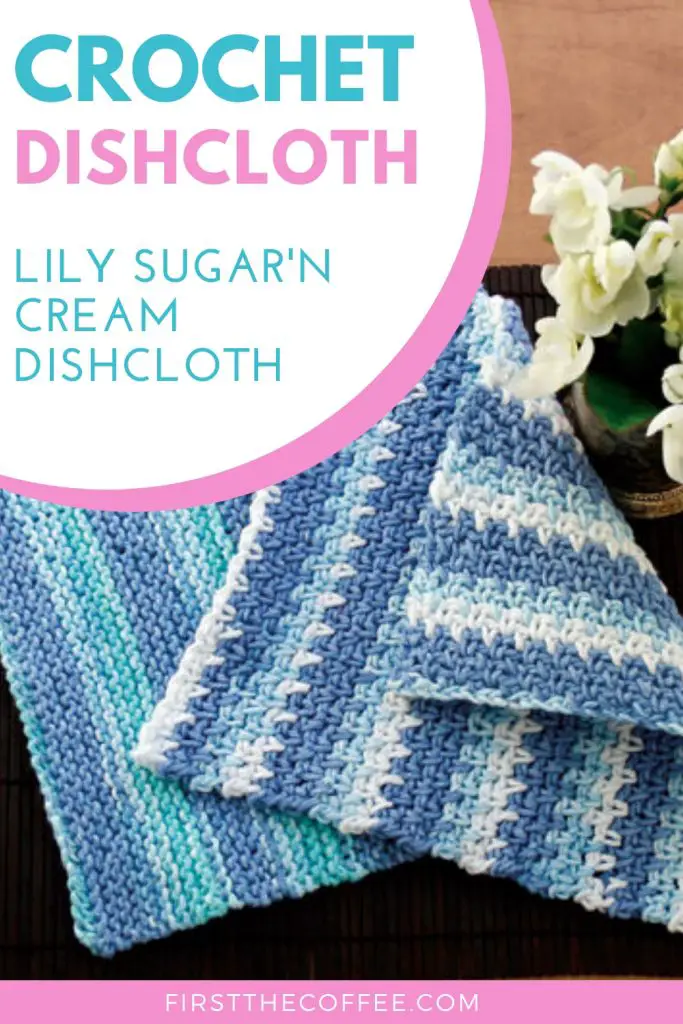 Lily Sugar ‘n Cream Crochet Dishcloth | Free Crochet Dishcloth Pattern from Yarnspirations using Lily Sugar'N Cream Self Striping Yarn