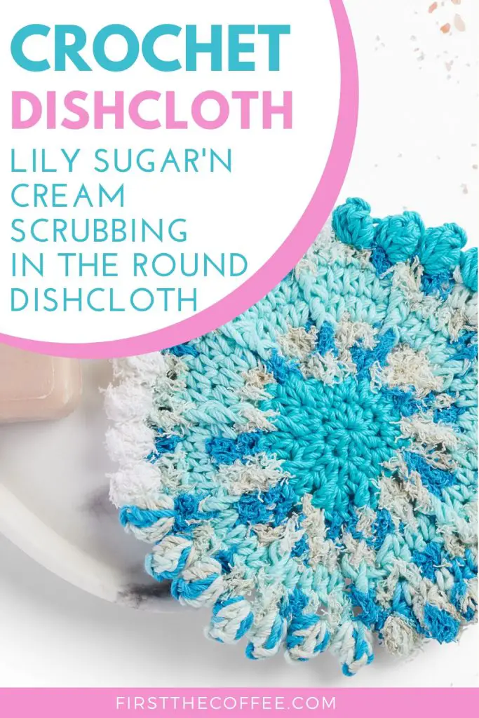 Lily Sugar ‘n Cream Scrubbing in the Round Crochet Dishcloth | Free Crochet Dishcloth Pattern crochet in the round from Yarnspirations using Lily Sugar'N Cream Yarn