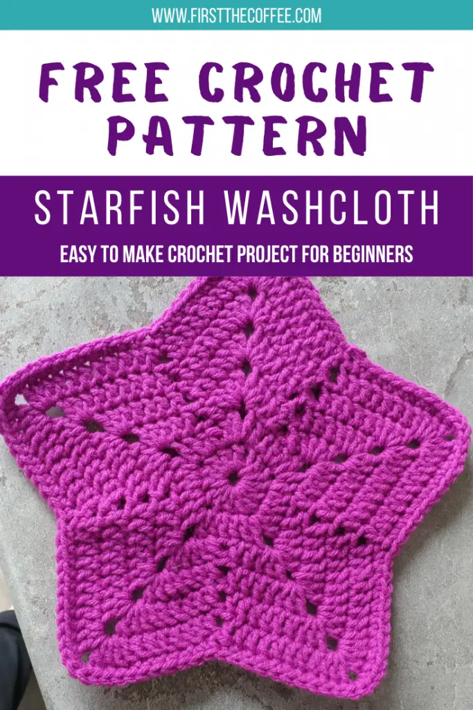 Starfish Washcloth free crochet pattern from Ravelry