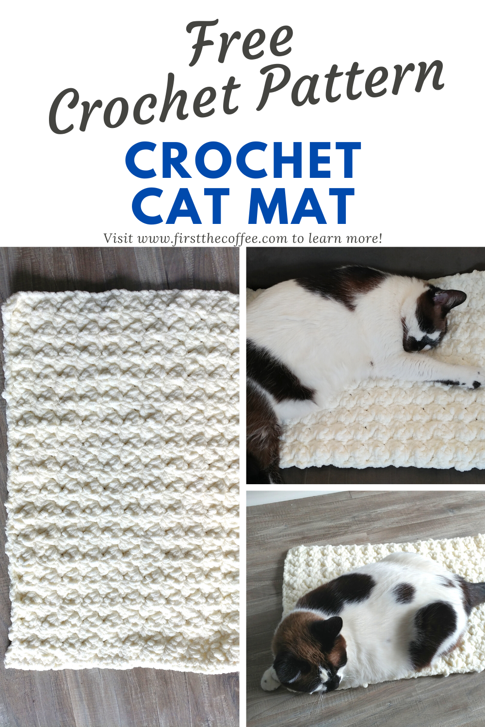 Easy Easy Crochet Cat Mat Free Crochet Cat Bed Pattern First The Coffee Crochet