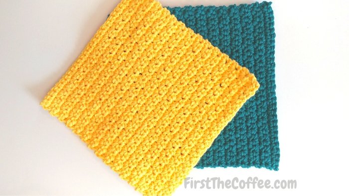 10+ Favorite Textured Crochet Dishcloth Patterns • Salty Pearl Crochet