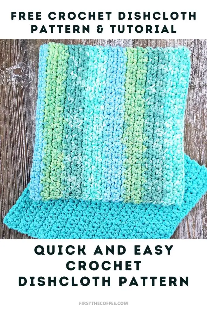Quick and easy crochet dishcloth pattern.