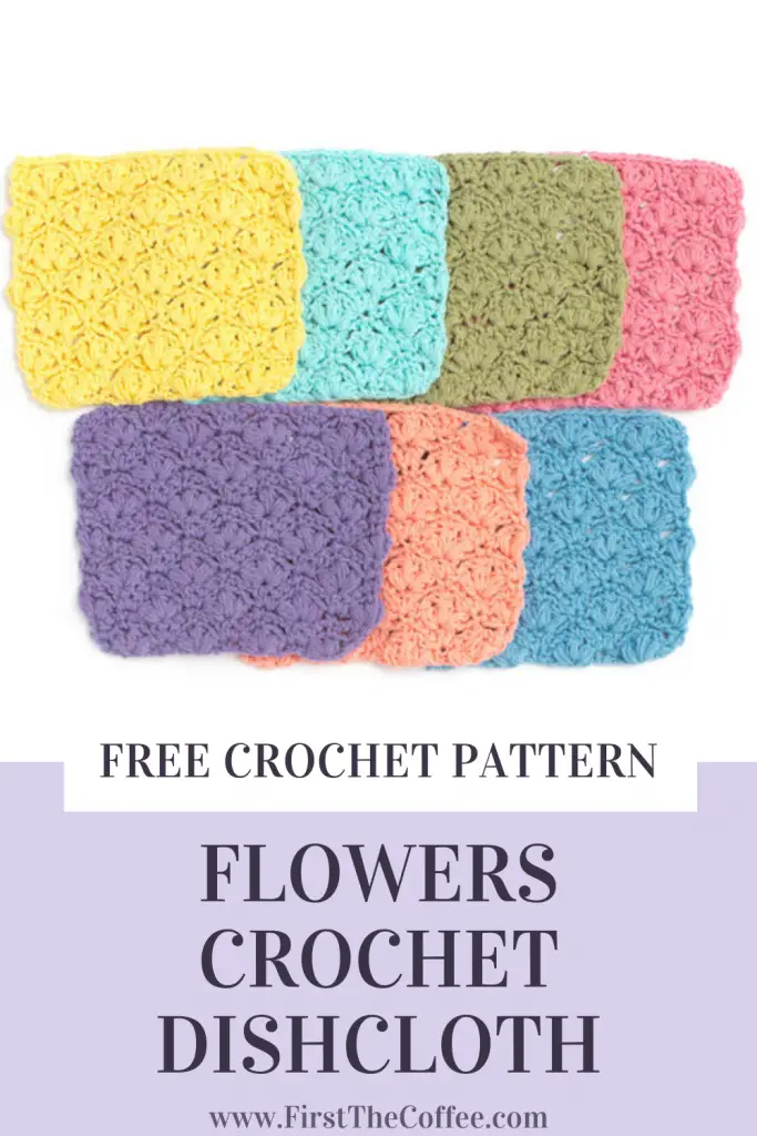 Lily Sugar'N Cream Crochet Flowers Dishcloth from Yarnspirations