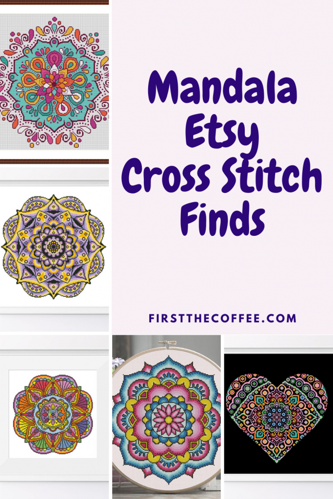 Colorful Mandala Etsy Cross Stitch Pattern Finds