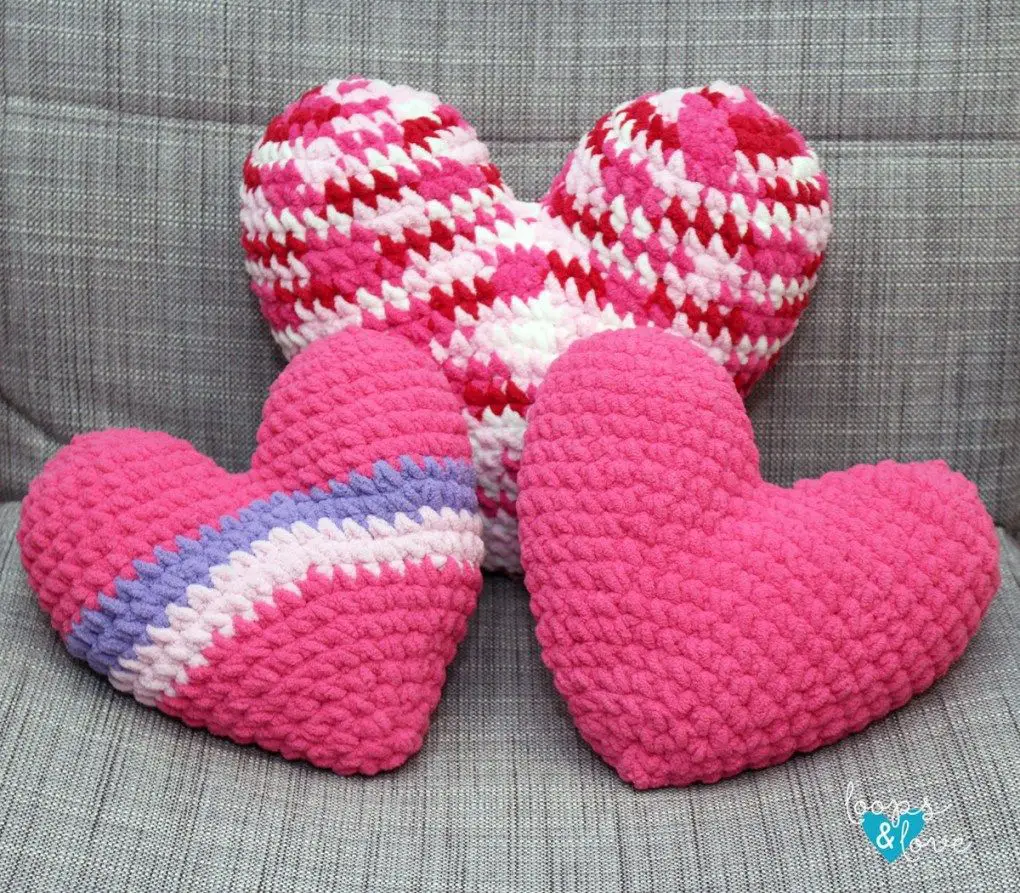 Free Heart Crochet Pillow Pattern