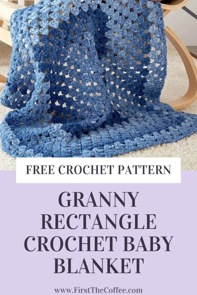 Bernat Granny Rectangle Crochet Baby Blanket | Free Crochet Pattern