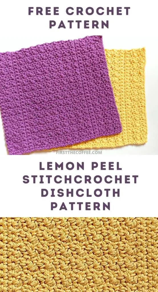 Free Crochet Dishcloth Pattern, The Lemon Peel Stitch Dishcloth