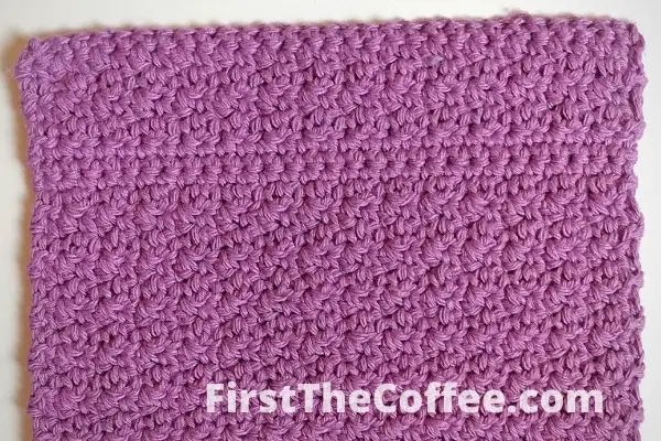 Purple Lemon Peel Stitch Crochet Dishcloth
