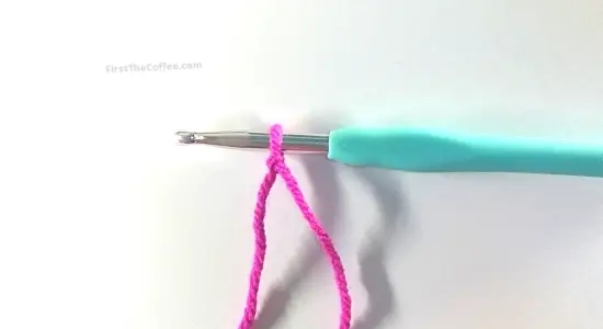 Step 1 of a Single Crochet: Make a slip knot