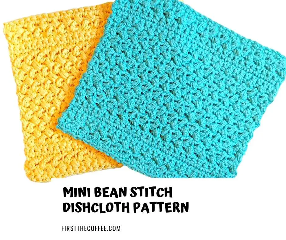 Mini Bean Stitch Dishcloth Pattern