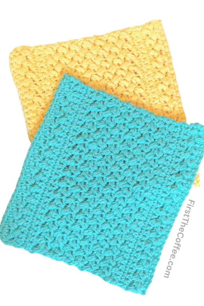 Mini Bean Stitch Crochet Dish Cloth Pattern