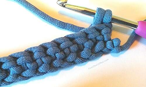 Single Crochet Back Loop Only Step 4