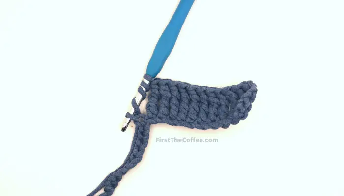 Double Triple Crochet Stitch - pull up a loop through the stitch