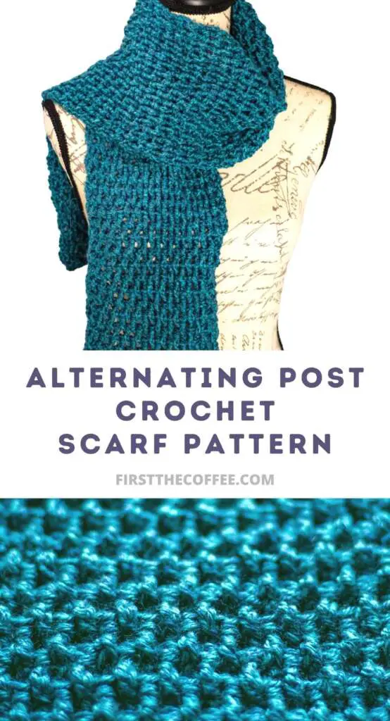 Alternating Post Crochet Scarf