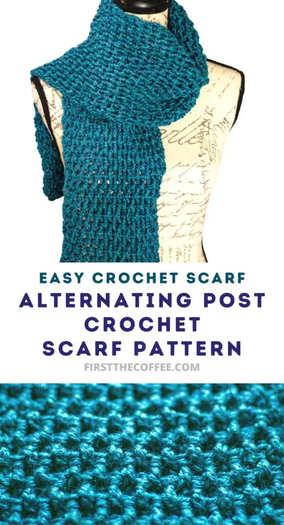 Alternating Post Crochet Scarf