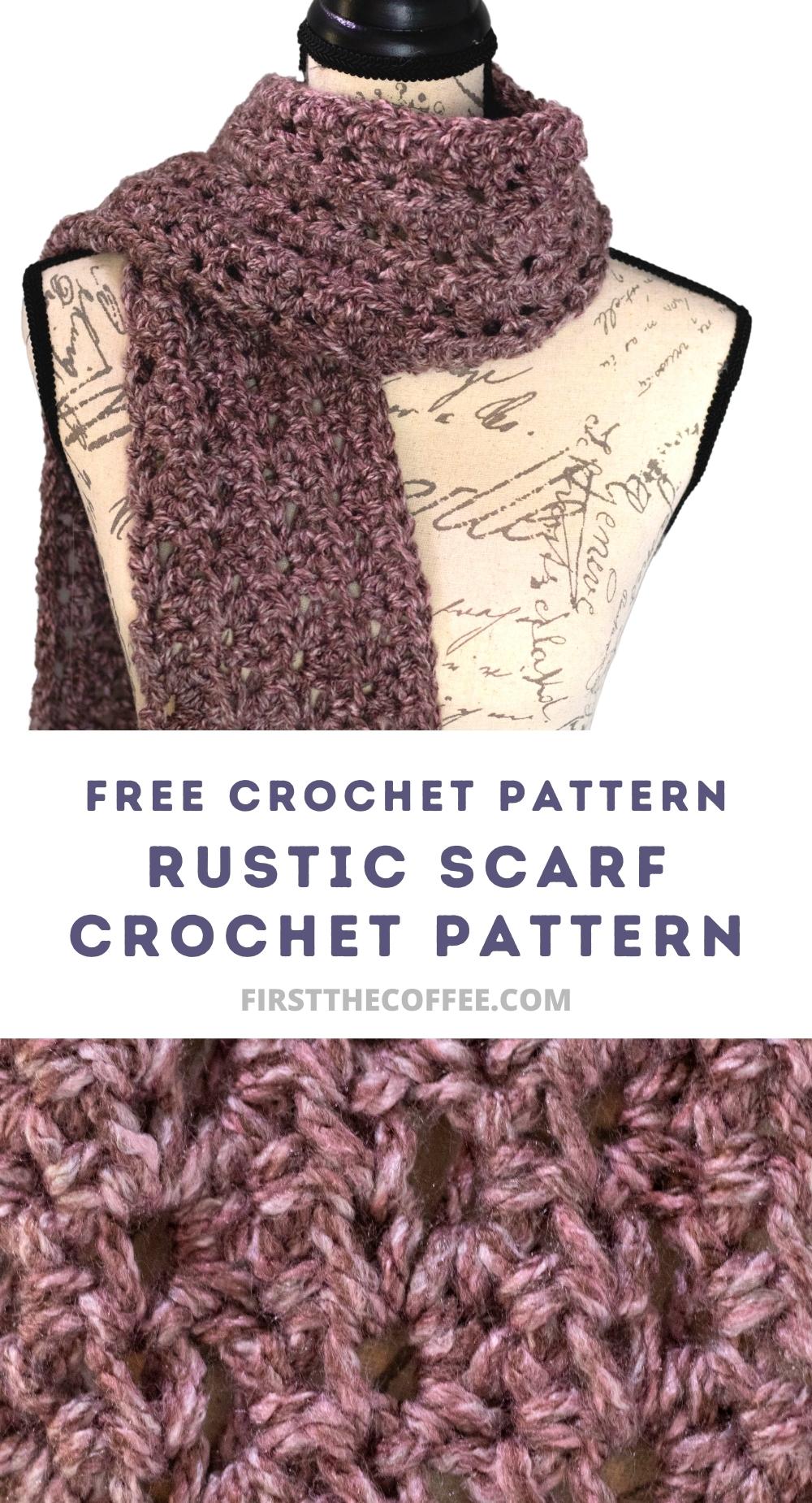 Easy One Skein Bulky Yarn Crochet Scarf Pattern