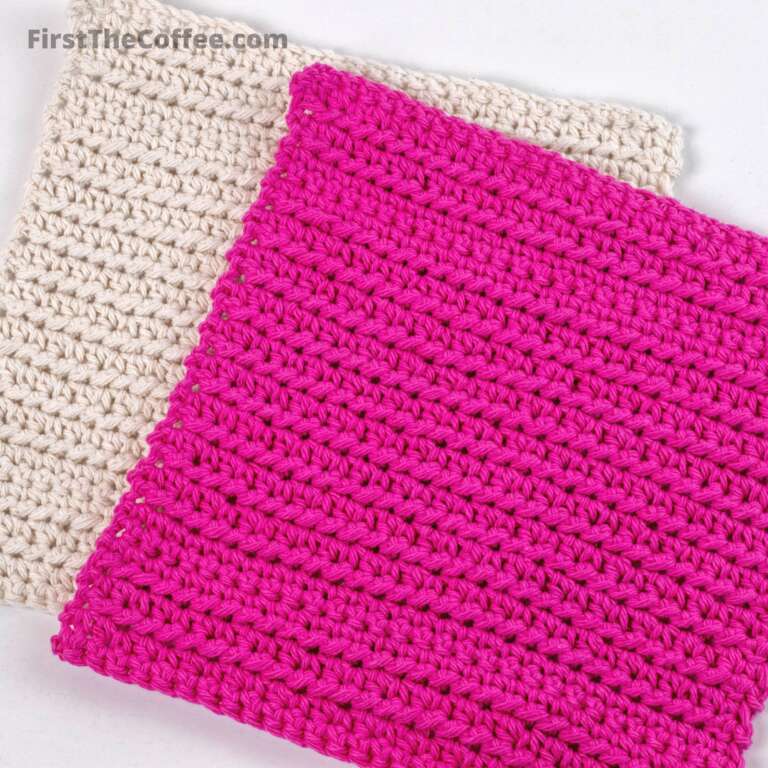 Lani Crochet Dishcloth - First The Coffee Crochet