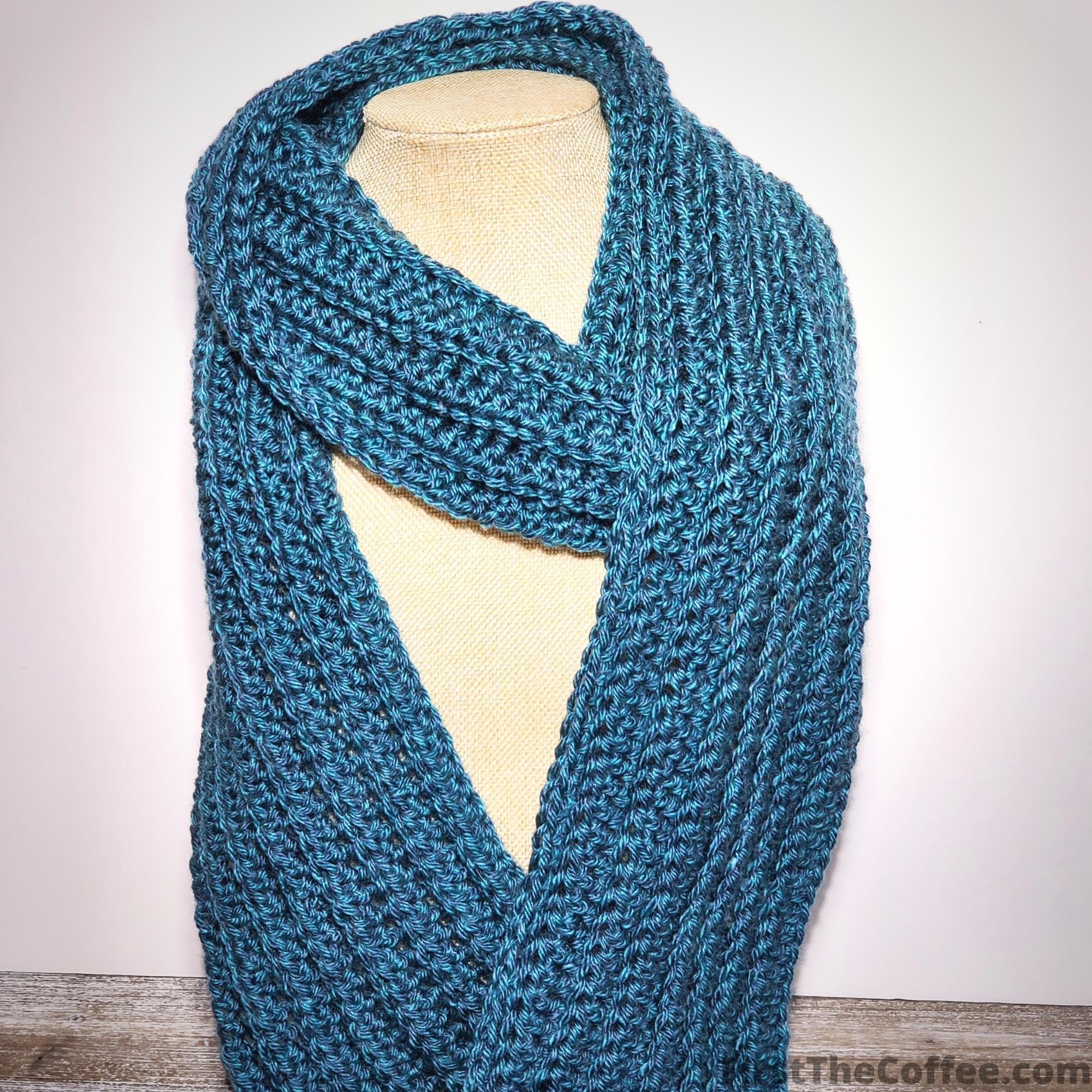 Easy Half Double Crochet Scarf: Free Pattern - First The Coffee Crochet