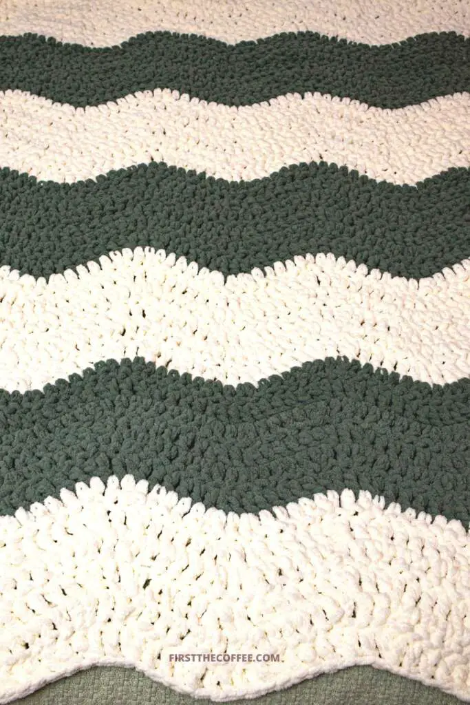 Full view of Crochet Ripple lapghan