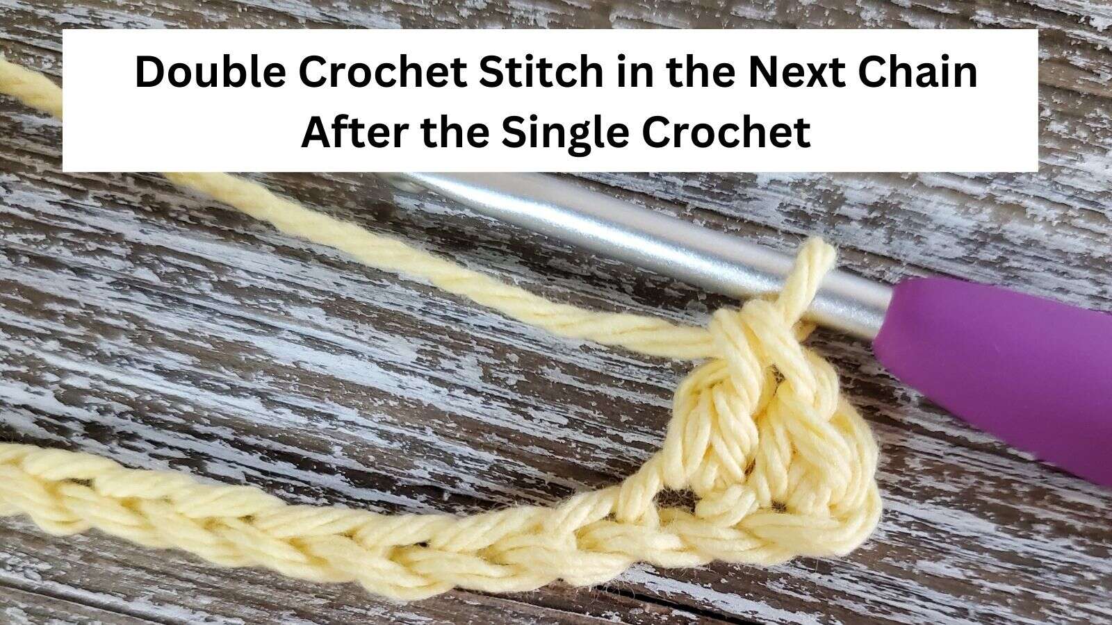 The Lemon Peel Stitch - a double crochet stitch in the chain after the single crochet