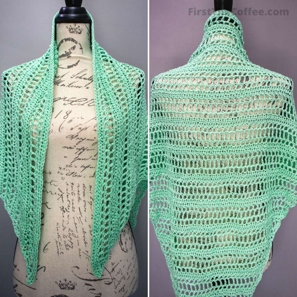 Easy Summer Shawl Crochet Pattern: The Summer Mint Shawl