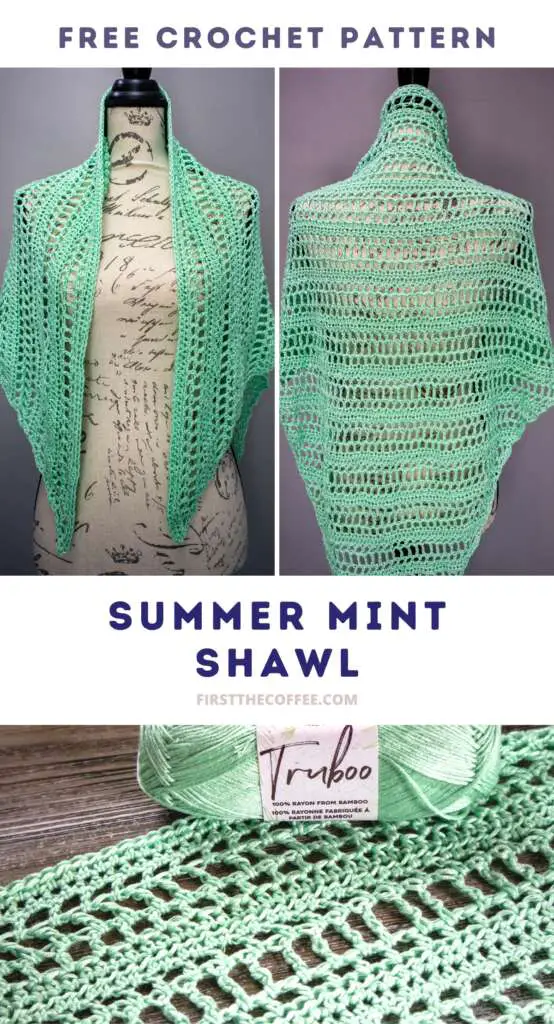 Summer Mint Crochet Shawl Pattern