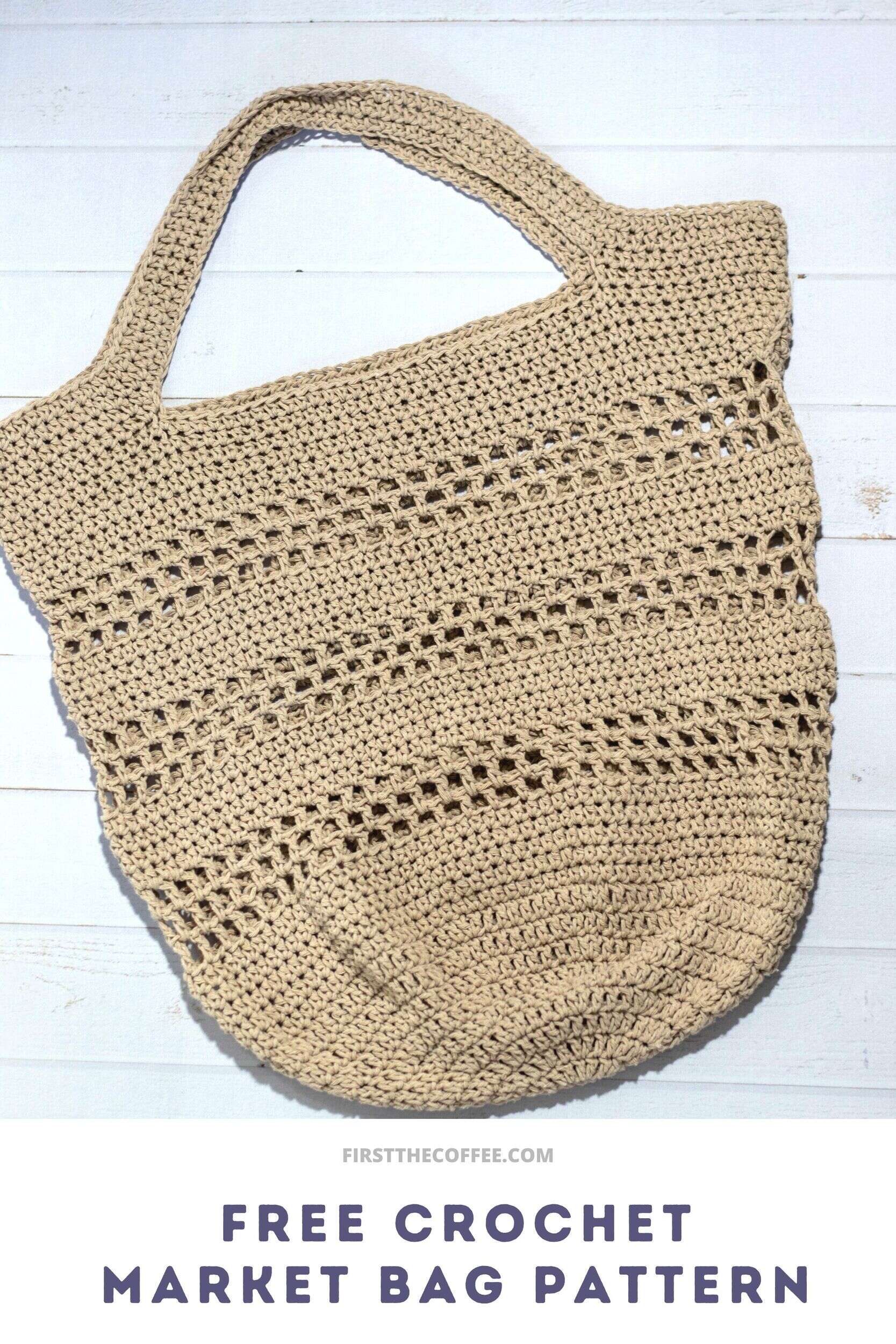 Sierra Market Bag Pattern - First The Coffee Crochet