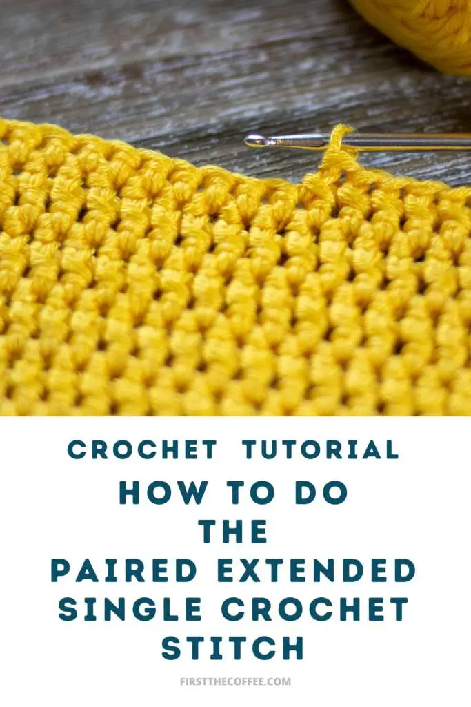 How to do the Paired Extended Single Crochet Stitch