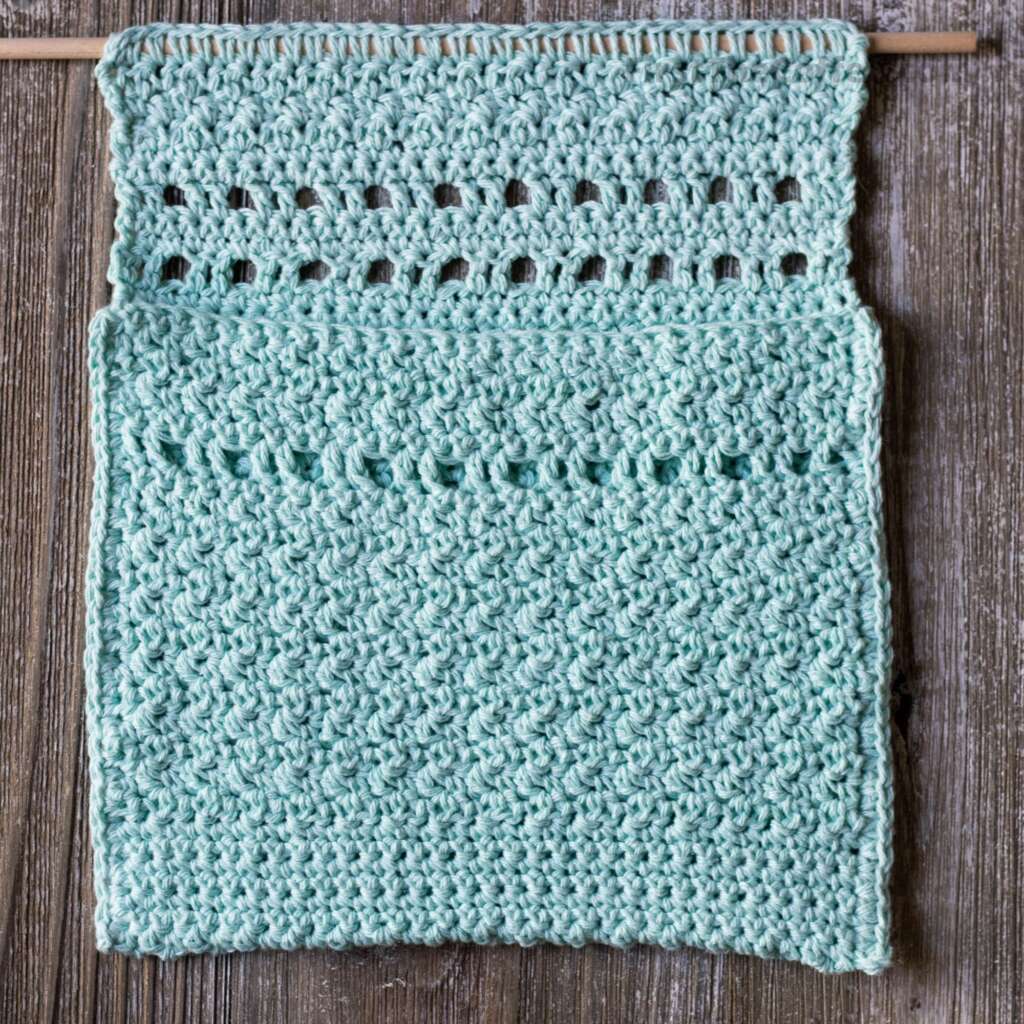 Teal Crochet Storage Pouch
