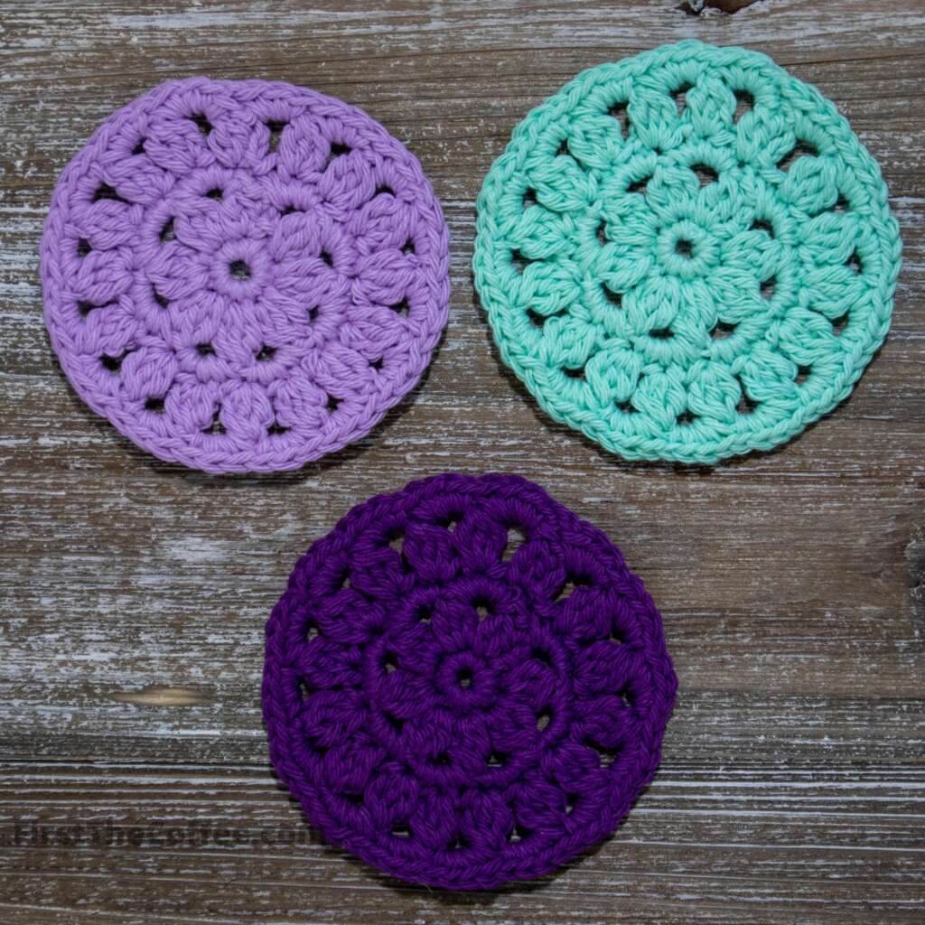 Petalicious Crochet Coaster Pattern