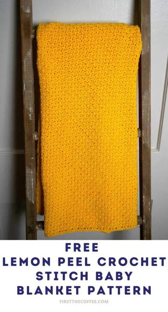 C2C Lemon Peel Stitch Crochet Baby Blanket