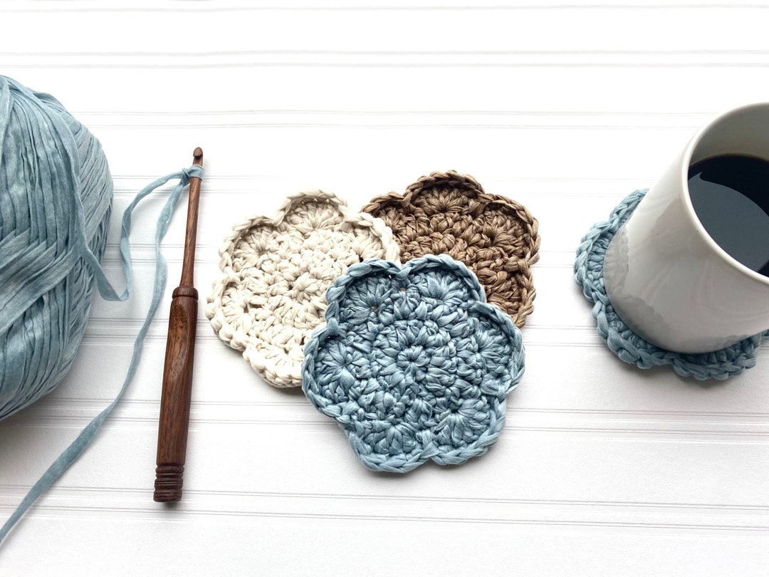 21 Easy Crochet Coaster Patterns - First The Coffee Crochet