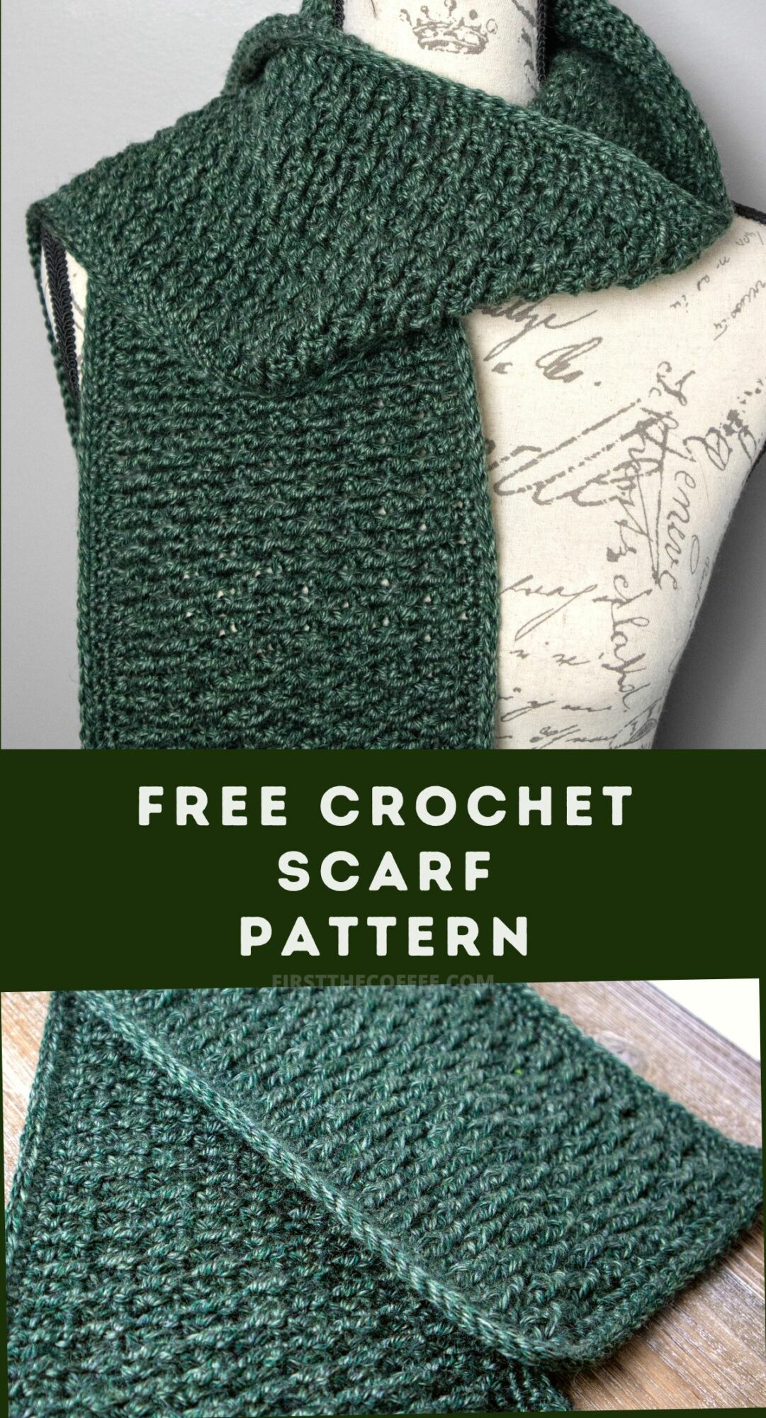 Free Crochet Scarf Pattern: The Alpine Forest Scarf made with Lion Brand Heartland Yarn