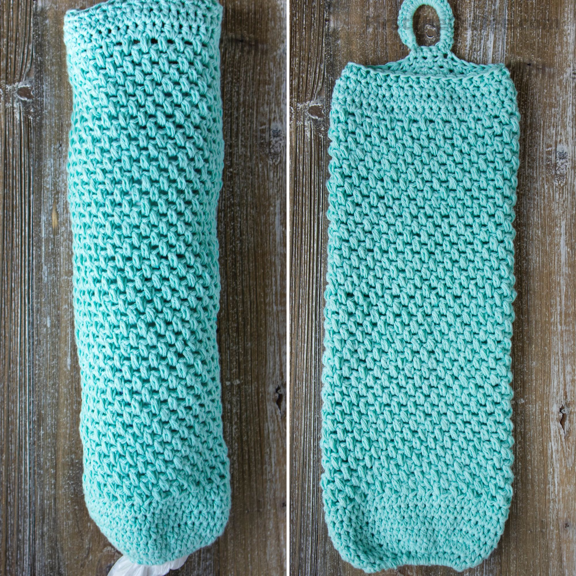 Mini Bean Crochet Grocery Bag Holder - First The Coffee Crochet