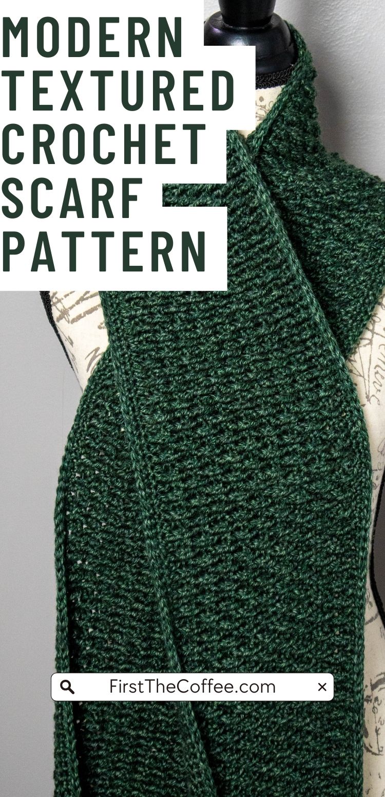Modern Textured Crochet Scarf Pattern
