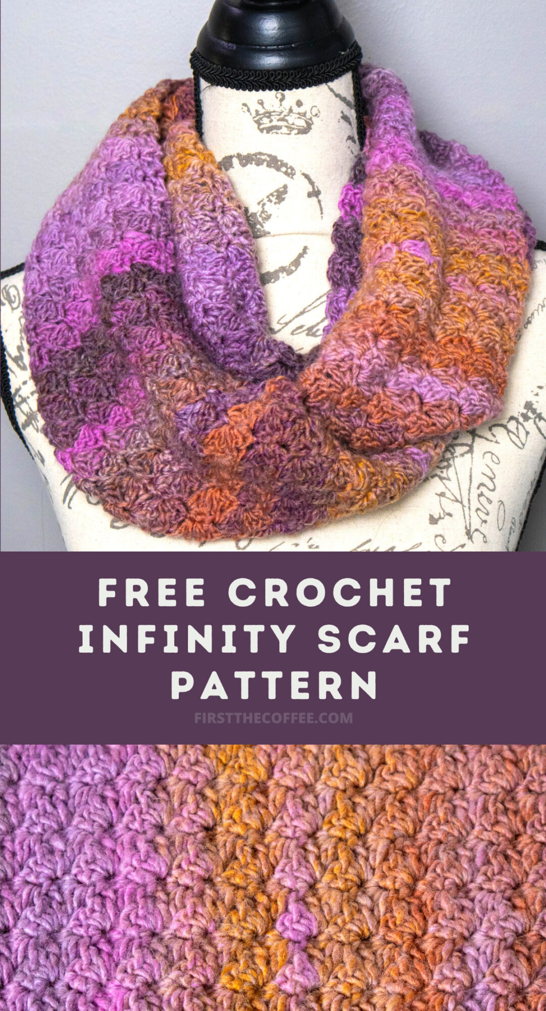 Free Crochet Infinity Scarf Pattern: The Sophie Crochet Scarf