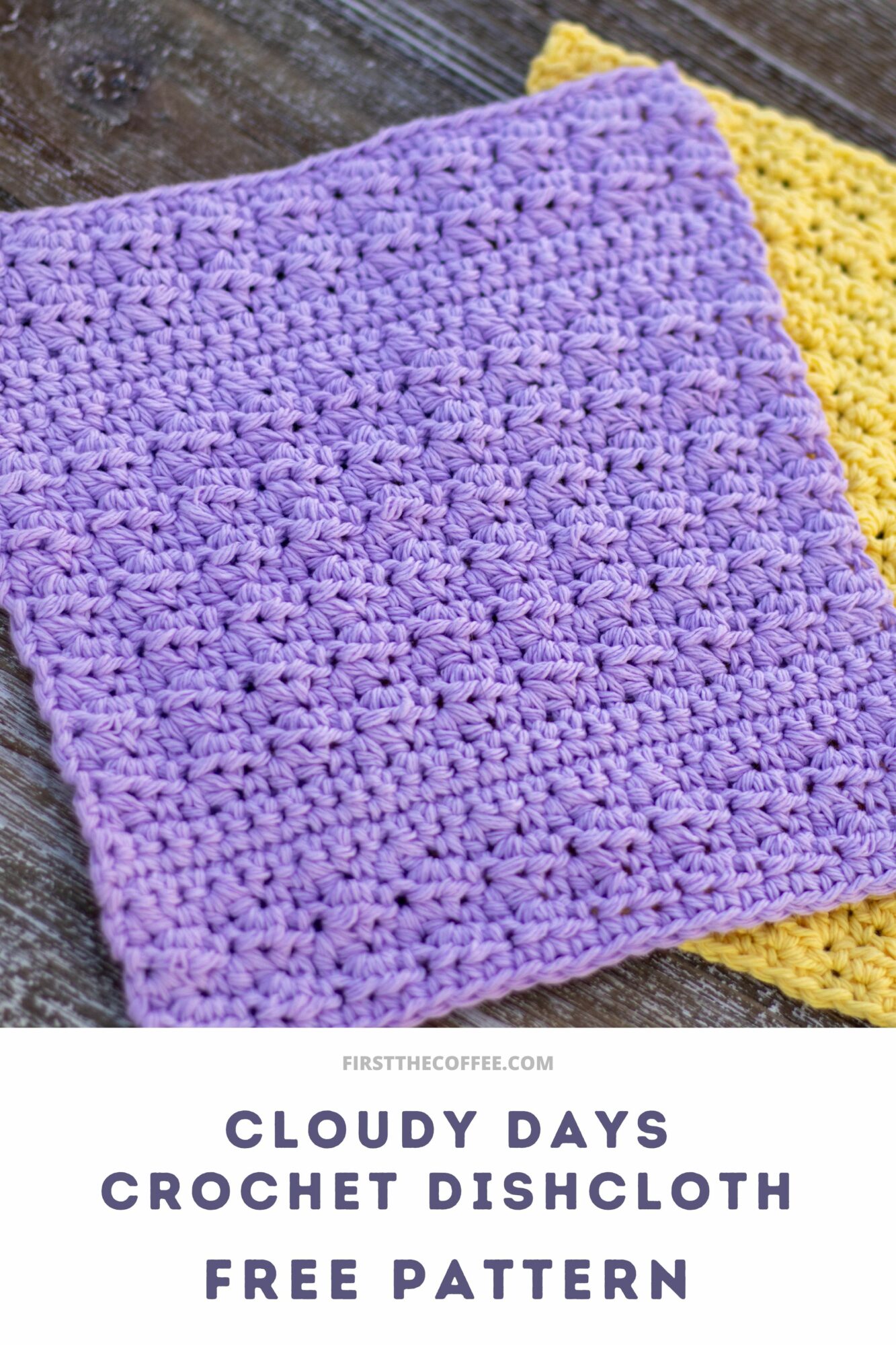 Cloudy Days Crochet Dishcloth - Free Crochet Pattern