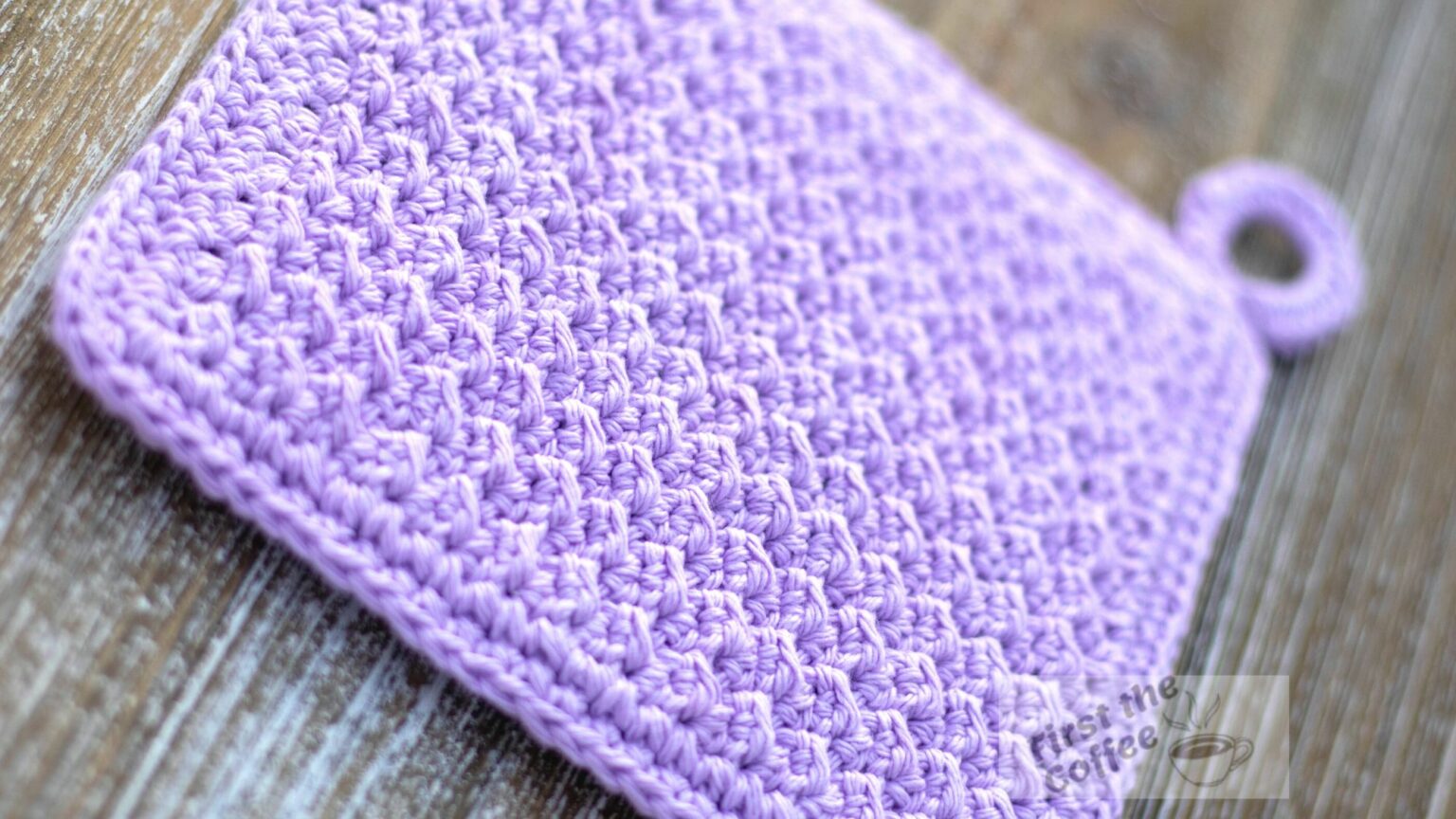 Square Potholder Crochet Pattern: Using The Even Moss Stitch - First ...