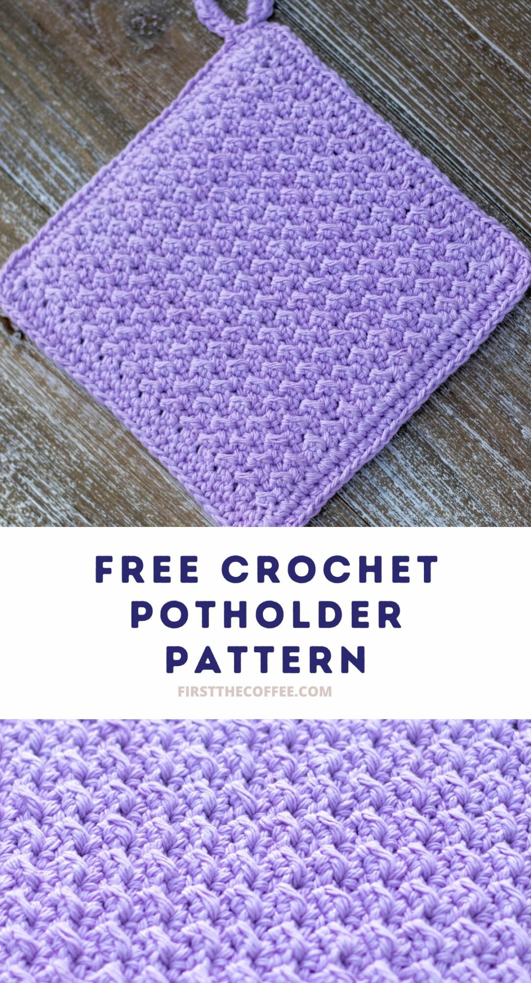 Square Potholder Crochet Pattern: Using The Even Moss Stitch - First ...